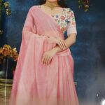 MSD Moss digital blouse saree 8