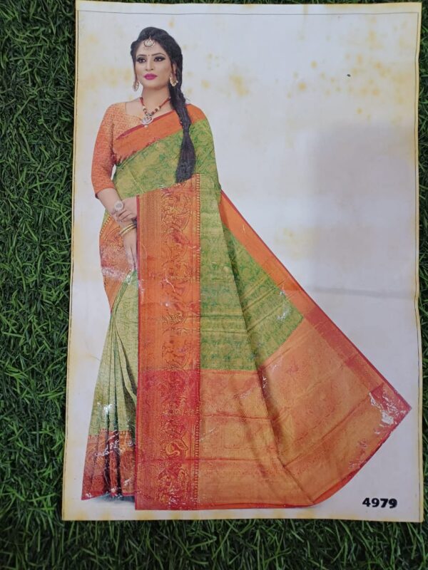 Pyari soft Ganga plus saree with blouse