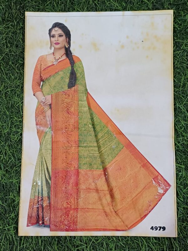 Pyari soft Ganga plus saree with blouse