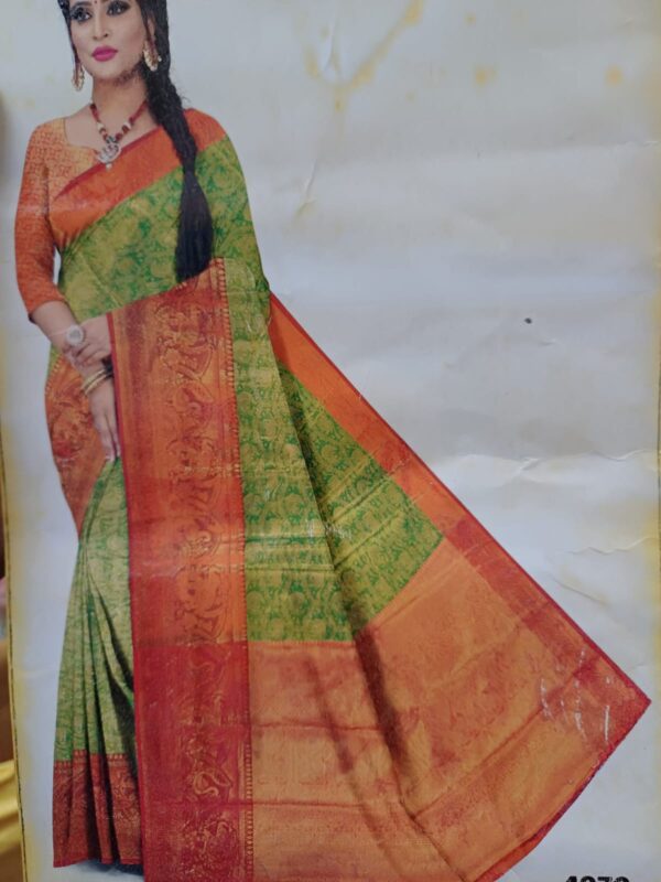 Pyari soft Ganga plus saree with blouse